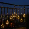 LED světelný závěs ve tvaru hvězd, teplá bílá barva, s Náhled obrázku produktu 5