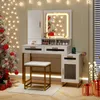 Schminktisch mit Schmuckschrank, Schminktisch-Set mit Produktbild-Vorschau 3