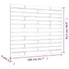 vidaXL Wand Kopfteil Grau 106x3x91,5 cm Massivholz Kiefer - Produktbild-Vorschau 8