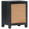 Nachttisch Handgeschnitzt Grau 40x30x50 cm Massivholz Mango Produktbild-Vorschau 3
