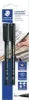 A retail package containing two black permanent markers. Produktbild-Vorschau
