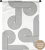 MuchoWow® Wandteppich Wandbehang Kunst - Kreis - Schwarz - Produktbild-Vorschau 1