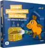 A box for an escape advent calendar featuring a cartoon mouse with a flashlight looking into a treasure chest. Produktbild-Vorschau