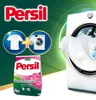 A marketing image for Persil laundry detergent, showing a washing machine and a clean white t-shirt. Produktbild-Vorschau