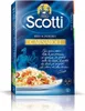 A product box for Scotti Riso Carnaroli rice, featuring an image of the prepared dish. Produktbild-Vorschau