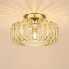Deckenlampe Golden Metall Deckenleuchte E27 Fassung Ø30cm Produktbild-Vorschau 1