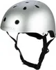 A silver helmet on a white background. Náhled obrázku produktu