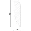 PROVISTON | Sockelleiste MDF | 19 x 70 x 2400 mm | Weiß | Produktbild-Vorschau 2