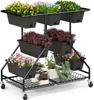 COSTWAY Support pour fleurs Escalier pour fleurs avec bacs Voir les images du produit 1