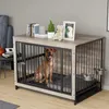 Hunde-Holzbench mit 2 abnehmbaren Futternäpfen – Doppel-Tür Produktbild-Vorschau 3