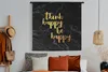 MuchoWow® Wandteppich Wandbehang Zitat - Glücklich - Gold - Produktbild-Vorschau 4