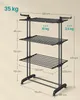 SONGMICS Sušicí regál, 4 úrovně, s kolečky, 63,5 x 128 x Náhled obrázku produktu 3