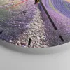 Wanduhr - Rund - Glasuhr - Feld Lavendel Sonne - 30x30cm - Produktbild-Vorschau 5