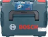 A dark teal Bosch L-BOXX case with red Bosch branding and a label on the front. Podgląd zdjęcia produktu