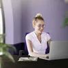 Ergonomiczne krzesło biurowe ML-Design, fioletowe, obrotowe Podgląd zdjęcia produktu 8