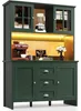 Mobiletto da cucina, credenza, verde, 120x40x179 cm, con Anteprima dell’immagine prodotto 7