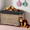 KRINES HOME Großer Rollkorb mit Griffen / Holzkorb mit Produktbild-Vorschau 2