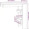 "2026 Promotion" Wand-Bartisch Sonoma-Eiche 102x45x103,5 cm Produktbild-Vorschau 7