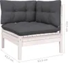 7-tlg. Garten-Lounge-Set mit Kissen Weiß Kiefer Massivholz Produktbild-Vorschau 7