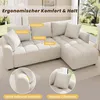 Merax 3-Sitzer Sofa, L-förmiges Ecksofa mit Chaiselongue, Produktbild-Vorschau 5