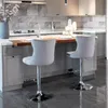Set mit 2 drehbaren Samt-Barhockern, höhenverstellbar(63,5 Produktbild-Vorschau 2