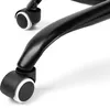 A close-up view of the casters and frame of a black office chair. Náhled obrázku produktu