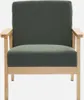 sweeek - Skandinavischer Sessel aus Holz und Cord - Produktbild-Vorschau 2