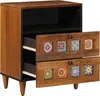 vidaXL Table de chevet marron 50 x 33 x 62 cm en bois Voir les images du produit 2