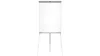 A white flipchart on a tripod stand against a white background. Produktbild-Vorschau