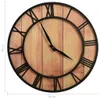 vidaXL Zegar ścienny 39 cm Brązowo-czarny MDF i żelazo Podgląd zdjęcia produktu 5