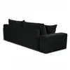 Cord Schlafsofa 3-Sitzer 265 x 105 cm Schwarz mit Produktbild-Vorschau 8