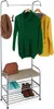 Relaxdays Garderobe mit Schuhablage & Sitzbank, Metall, Produktbild-Vorschau 1