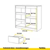 FURNICA - MIKEL - Cassettiera / credenza con 3 cassetti e 1 Anteprima dell’immagine prodotto 6