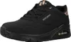 A single black Skechers sneaker with rose gold accents. Voir les images du produit