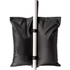Two black sandbags are attached to a white pole with black straps. Produktbild-Vorschau