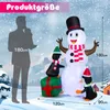 COSTWAY 180cm Bonhomme de neige gonflable avec pingouins, Voir les images du produit 3