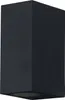A black rectangular outdoor light fixture. Anteprima dell’immagine prodotto