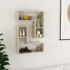 vidaXL Półki ścienne 2 szt. dąb sonoma 50x15x50 cm materiał Podgląd zdjęcia produktu 2