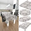 Tischdecke Wachstuch Retro Grau Robust Wasserabweisend Oval Produktbild-Vorschau 3