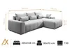 AX LIVING Canapé en angle Rivolli canapé convertible en lit Voir les images du produit 4