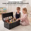 Schatztruhe aus Holz Dunkel mit Schloss Schatzkiste Produktbild-Vorschau 4