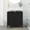 vidaXL Szafka pod umywalkę czarna 60,5 x 33,5 x 61 cm Podgląd zdjęcia produktu 4