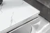 Mesa de centro de 100 cm, diseño de mármol y cristal, mesa Vista previa de la imagen del producto 5