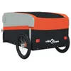 vidaXL Rimorchio per biciclette nero e arancione 45 kg di Anteprima dell’immagine prodotto 8