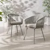 home24 Gartenstuhl - 2er-Set - Stahl / Polyester Produktbild-Vorschau 4