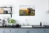 MuchoWow® Poster Kühe - Sonne - Zaun 90x60 cm - Produktbild-Vorschau 3