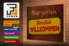 Holzschild Biergarten herzlich willkommen, 30x20 cm, Produktbild-Vorschau 4