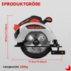 Akku-Handkreissäge,Bürstenlose Akku Kreissäge 9000 U/min Produktbild-Vorschau 7