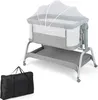 3 in 1 Baby Beistellbett, 90 × 55cm Reisebett mit Matratze, Produktbild-Vorschau 1