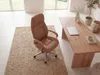 FineBuy Designer Bürostuhl Caramel Bezug Echtleder Produktbild-Vorschau 5